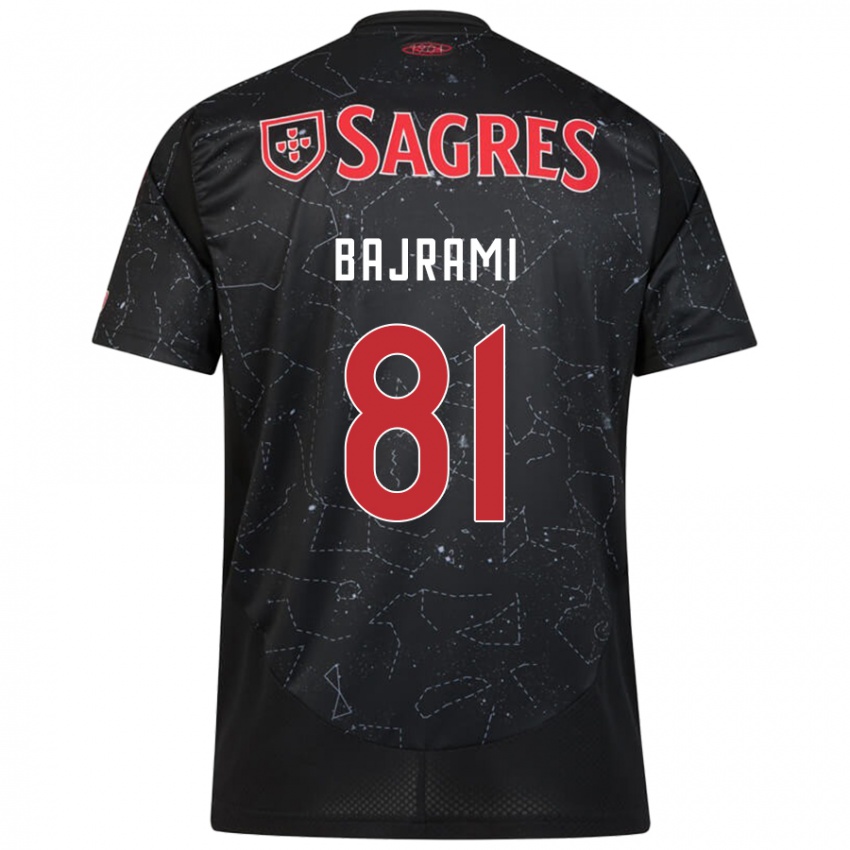 Niño Camiseta Adrian Bajrami #81 Negro Rojo 2ª Equipación 2024/25 La Camisa Argentina