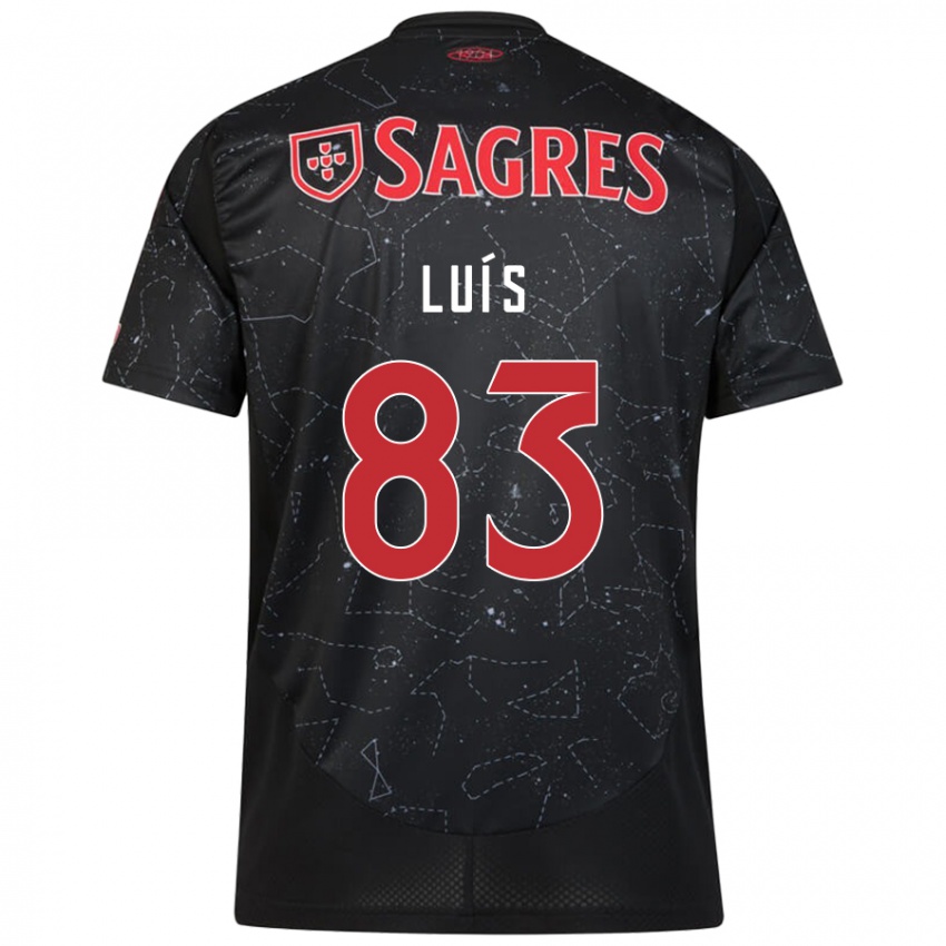 Niño Camiseta Rafael Luís #83 Negro Rojo 2ª Equipación 2024/25 La Camisa Argentina