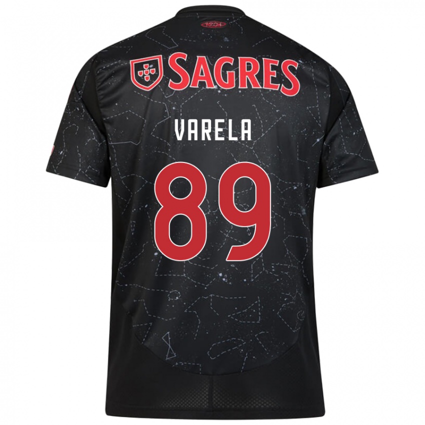 Niño Camiseta Gustavo Varela #89 Negro Rojo 2ª Equipación 2024/25 La Camisa Argentina