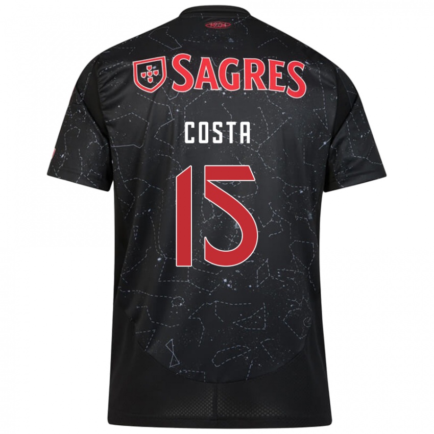 Niño Camiseta Carole Costa #15 Negro Rojo 2ª Equipación 2024/25 La Camisa Argentina