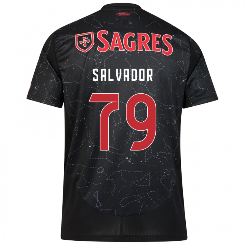 Niño Camiseta Marta Salvador #79 Negro Rojo 2ª Equipación 2024/25 La Camisa Argentina