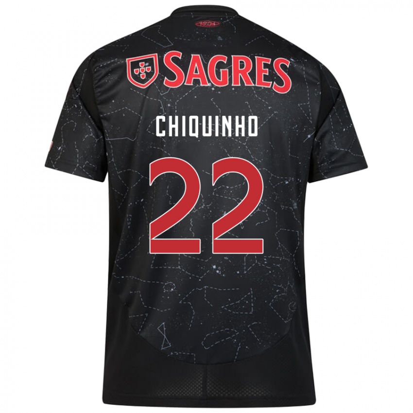 Niño Camiseta Chiquinho #22 Negro Rojo 2ª Equipación 2024/25 La Camisa Argentina