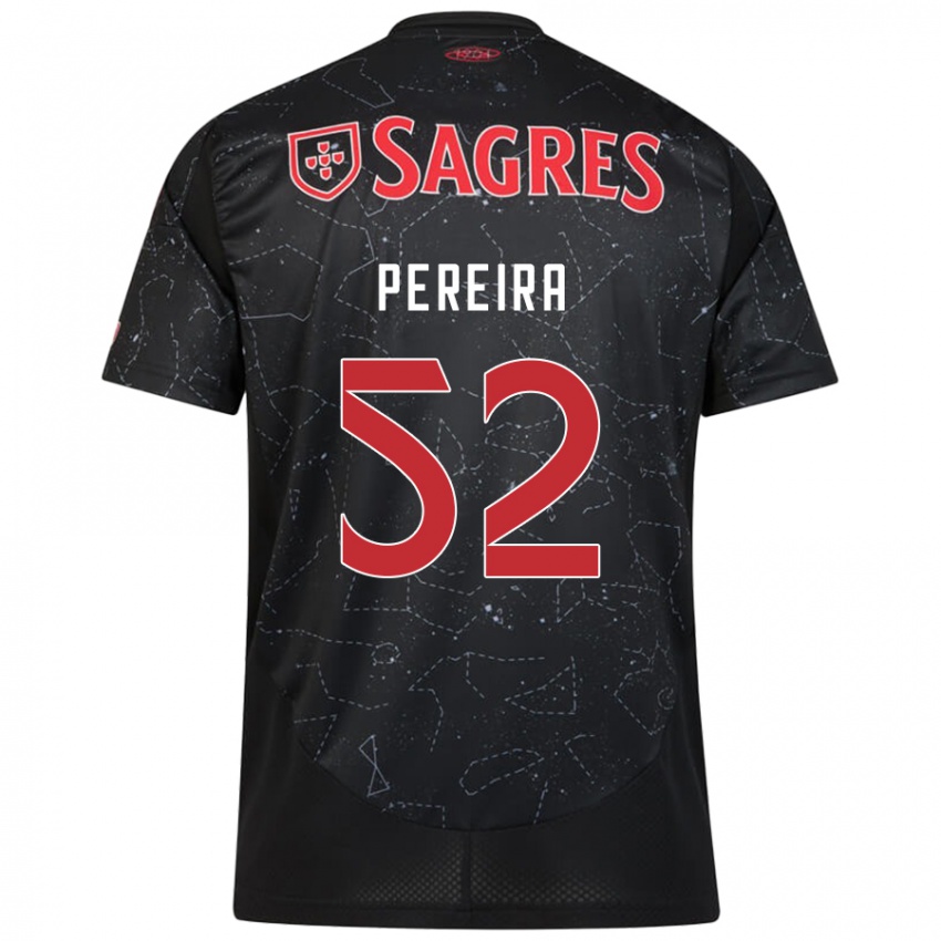 Niño Camiseta Henrique Pereira #52 Negro Rojo 2ª Equipación 2024/25 La Camisa Argentina