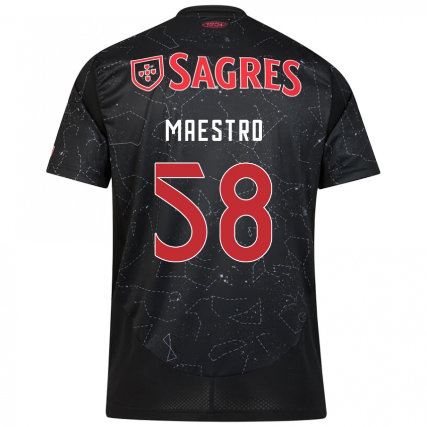 Niño Camiseta Maestro #58 Negro Rojo 2ª Equipación 2024/25 La Camisa Argentina