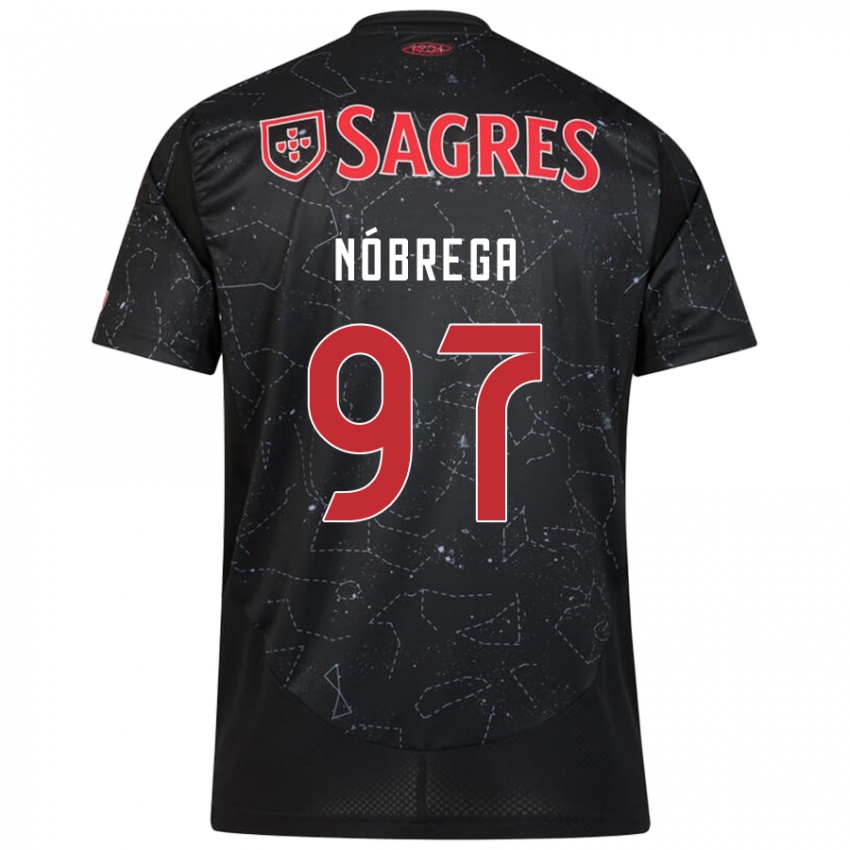 Niño Camiseta Ricardo Nóbrega #97 Negro Rojo 2ª Equipación 2024/25 La Camisa Argentina