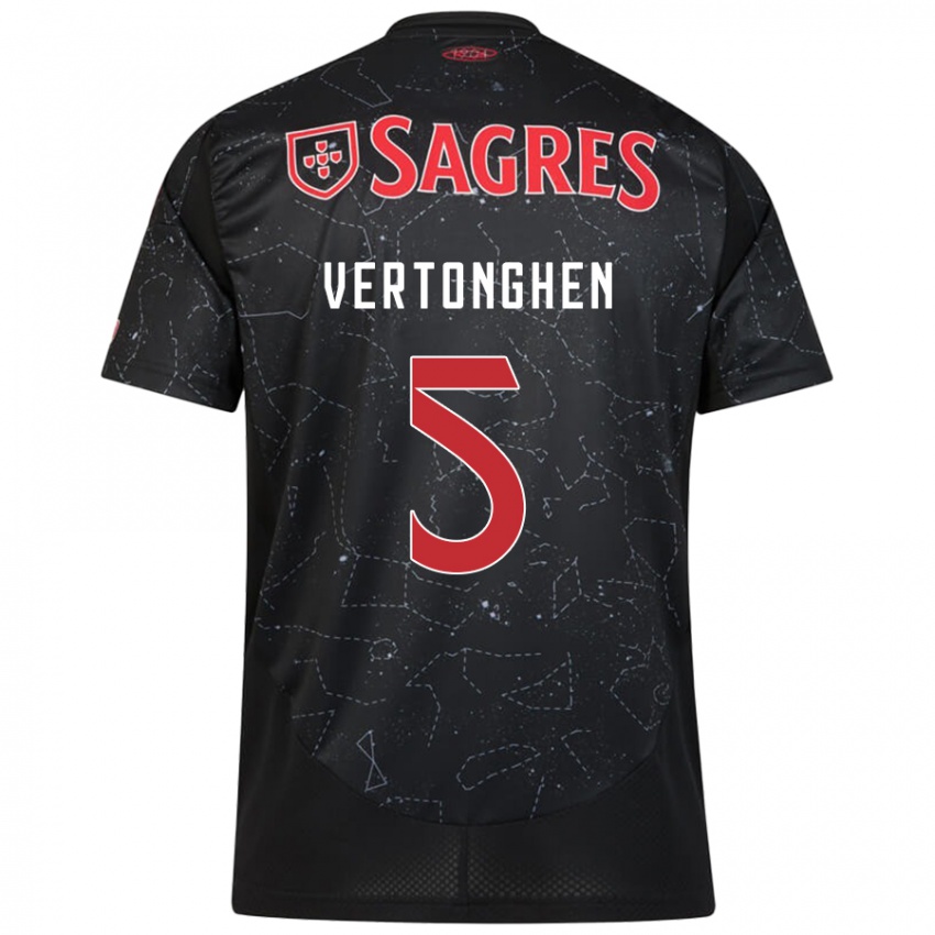 Niño Camiseta Jan Vertonghen #5 Negro Rojo 2ª Equipación 2024/25 La Camisa Argentina