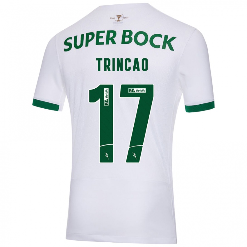 Niño Camiseta Trincão #17 Blanco Verde 2ª Equipación 2024/25 La Camisa Argentina