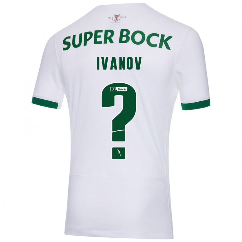 Niño Camiseta David Ivanov #0 Blanco Verde 2ª Equipación 2024/25 La Camisa Argentina