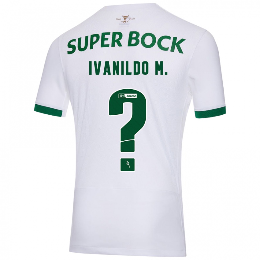 Niño Camiseta Ivanildo Mendes #0 Blanco Verde 2ª Equipación 2024/25 La Camisa Argentina