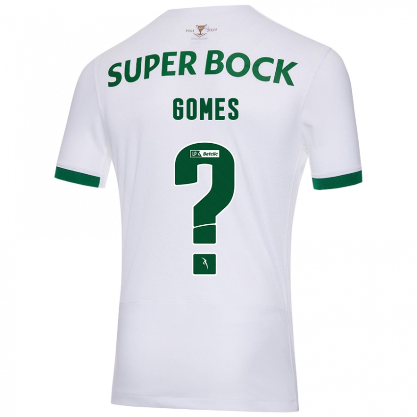 Niño Camiseta Frederico Gomes #0 Blanco Verde 2ª Equipación 2024/25 La Camisa Argentina