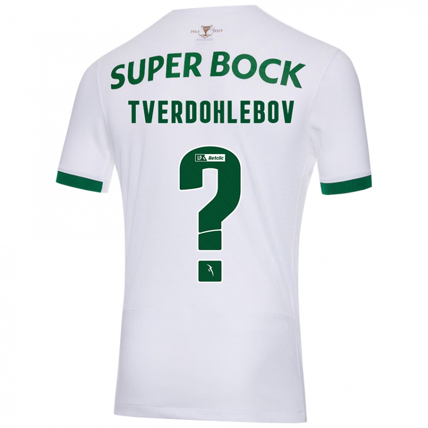 Niño Camiseta Alex Tverdohlebov #0 Blanco Verde 2ª Equipación 2024/25 La Camisa Argentina