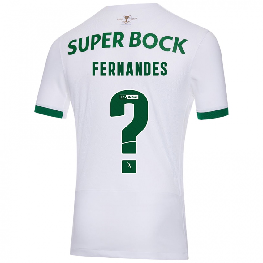 Niño Camiseta Santiago Fernandes #0 Blanco Verde 2ª Equipación 2024/25 La Camisa Argentina