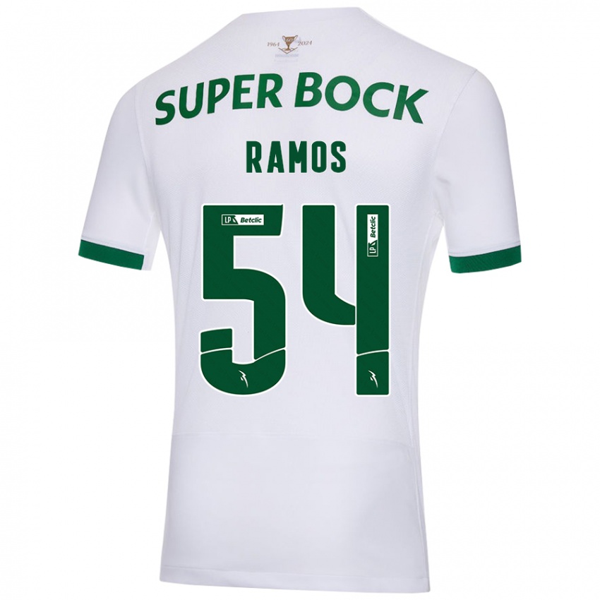 Niño Camiseta Bruno Ramos #54 Blanco Verde 2ª Equipación 2024/25 La Camisa Argentina