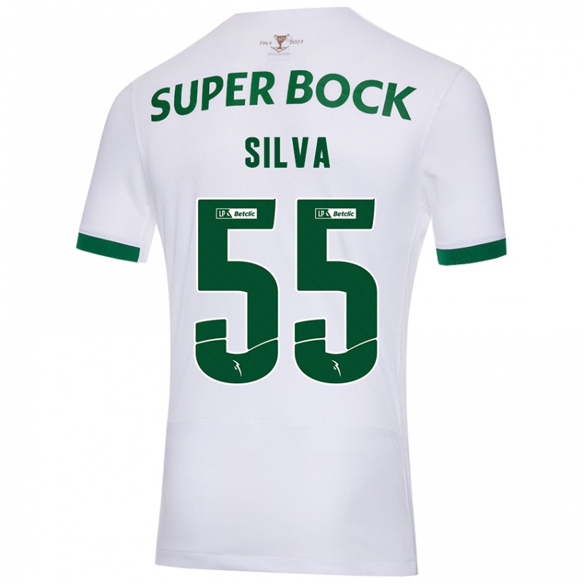 Niño Camiseta José Silva #55 Blanco Verde 2ª Equipación 2024/25 La Camisa Argentina