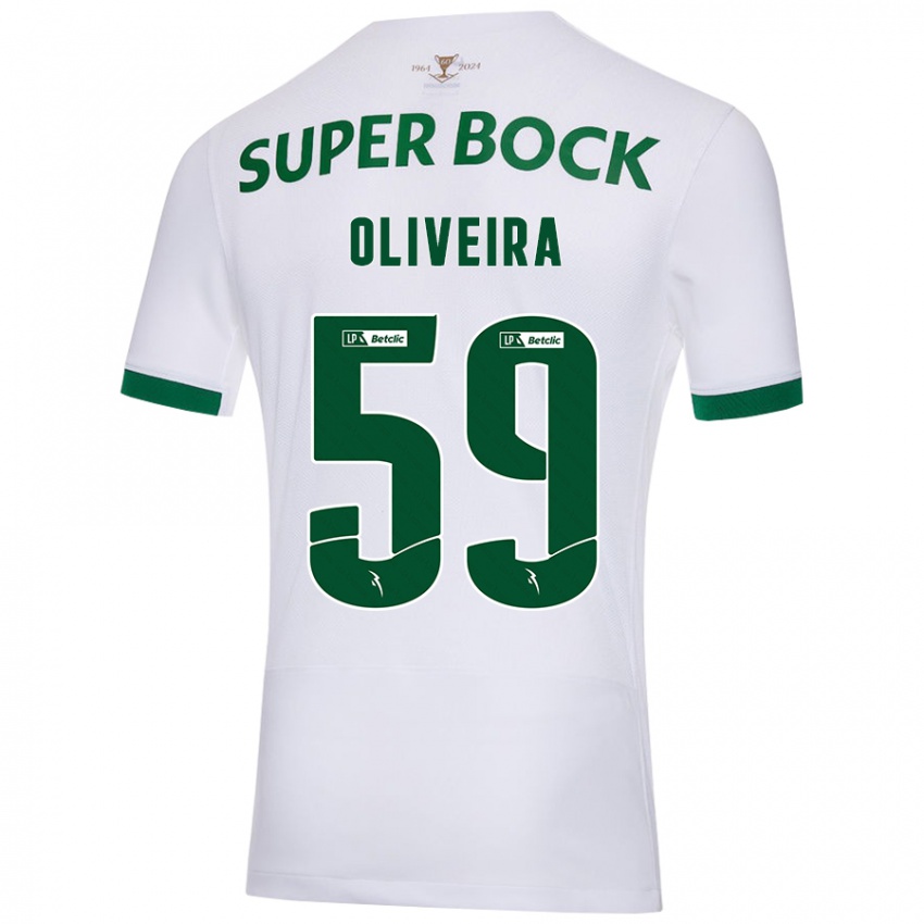 Niño Camiseta Kauã Oliveira #59 Blanco Verde 2ª Equipación 2024/25 La Camisa Argentina