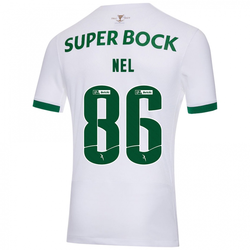 Niño Camiseta Rafael Nel #86 Blanco Verde 2ª Equipación 2024/25 La Camisa Argentina