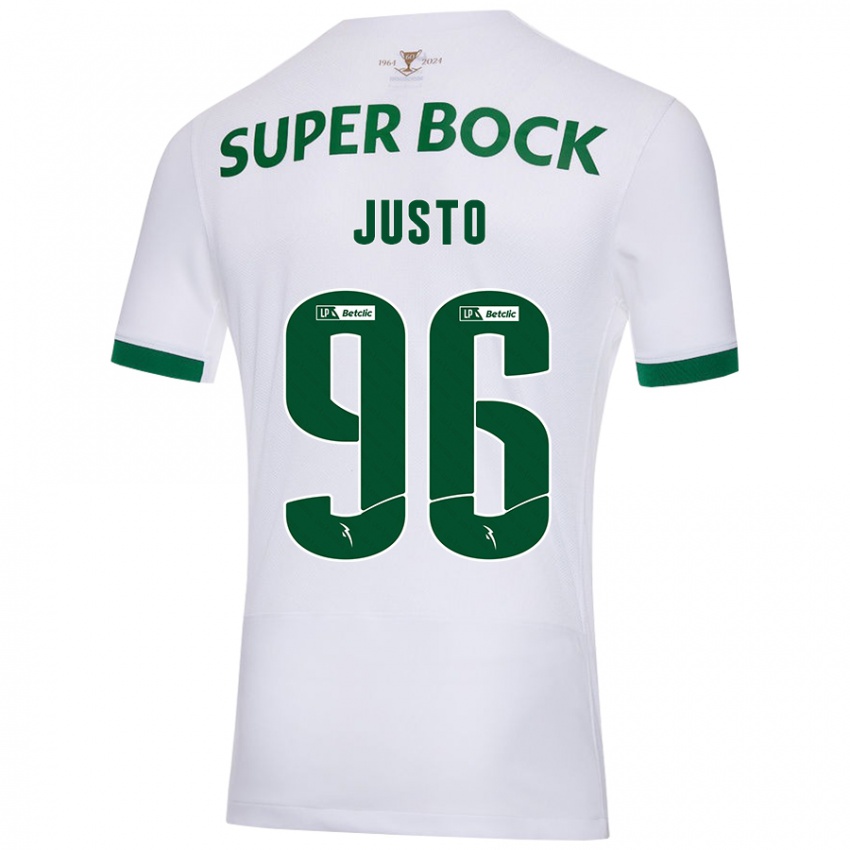 Niño Camiseta Samuel Justo #96 Blanco Verde 2ª Equipación 2024/25 La Camisa Argentina