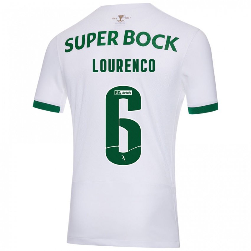 Niño Camiseta Bruna Lourenço Urbano Costa #6 Blanco Verde 2ª Equipación 2024/25 La Camisa Argentina