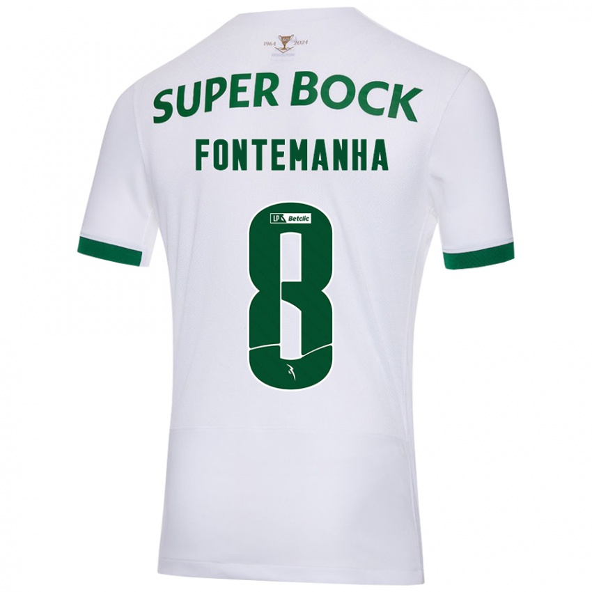 Niño Camiseta Rita Fontemanha #8 Blanco Verde 2ª Equipación 2024/25 La Camisa Argentina