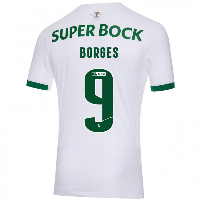 Niño Camiseta Ana Borges #9 Blanco Verde 2ª Equipación 2024/25 La Camisa Argentina