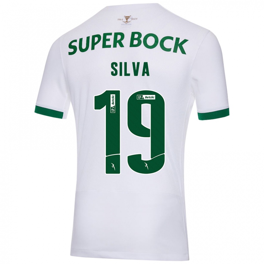 Niño Camiseta Diana Silva #19 Blanco Verde 2ª Equipación 2024/25 La Camisa Argentina