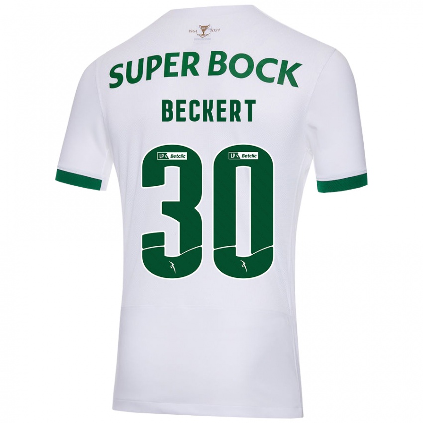 Niño Camiseta Carolina Beckert #30 Blanco Verde 2ª Equipación 2024/25 La Camisa Argentina