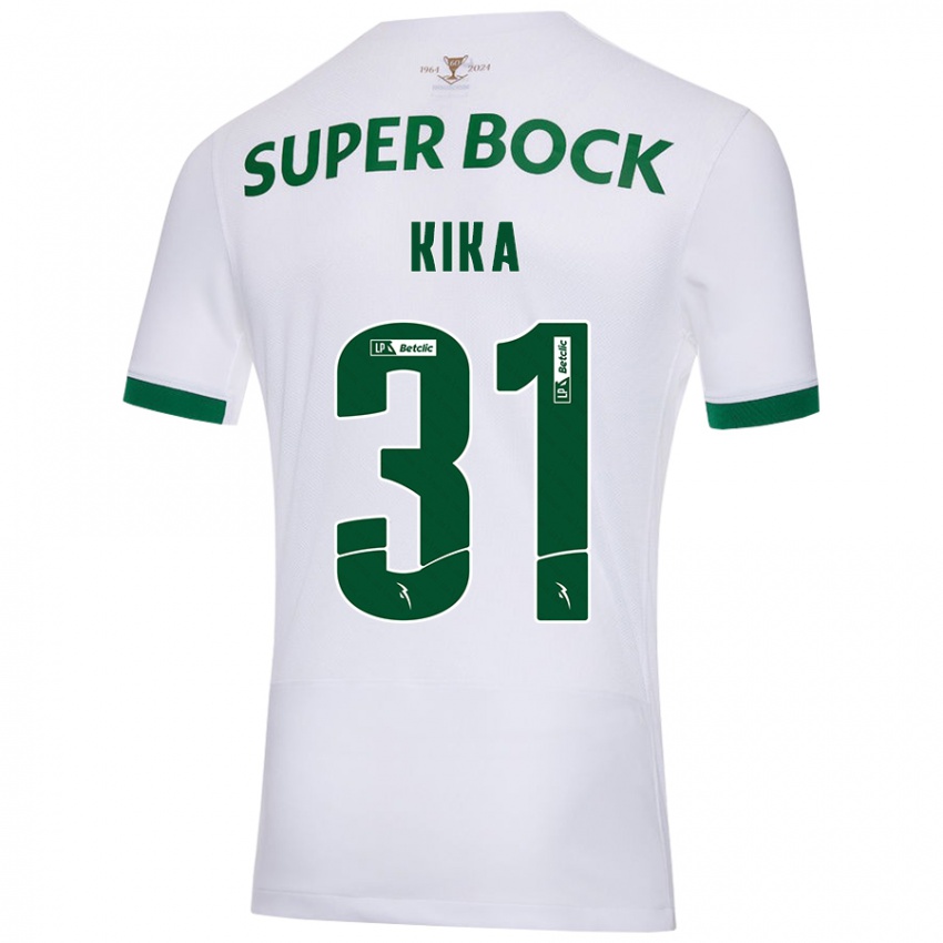 Niño Camiseta Kika #31 Blanco Verde 2ª Equipación 2024/25 La Camisa Argentina