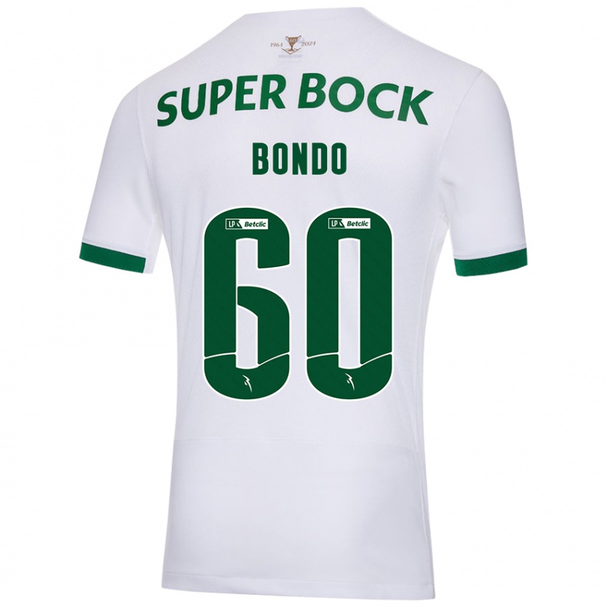 Niño Camiseta Pedro Bondo #60 Blanco Verde 2ª Equipación 2024/25 La Camisa Argentina