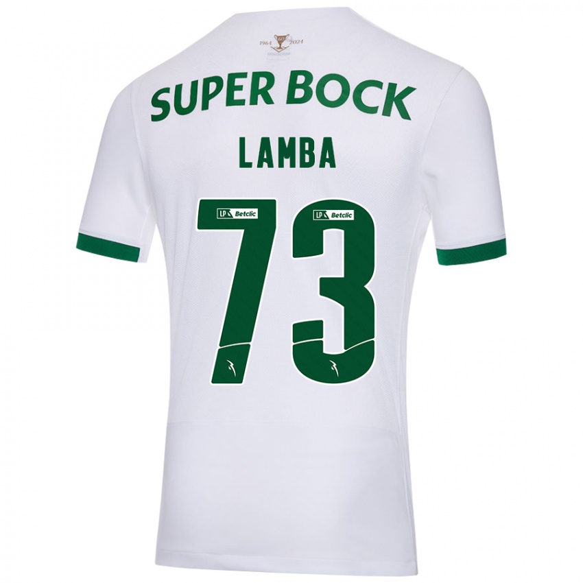 Niño Camiseta Chico Lamba #73 Blanco Verde 2ª Equipación 2024/25 La Camisa Argentina