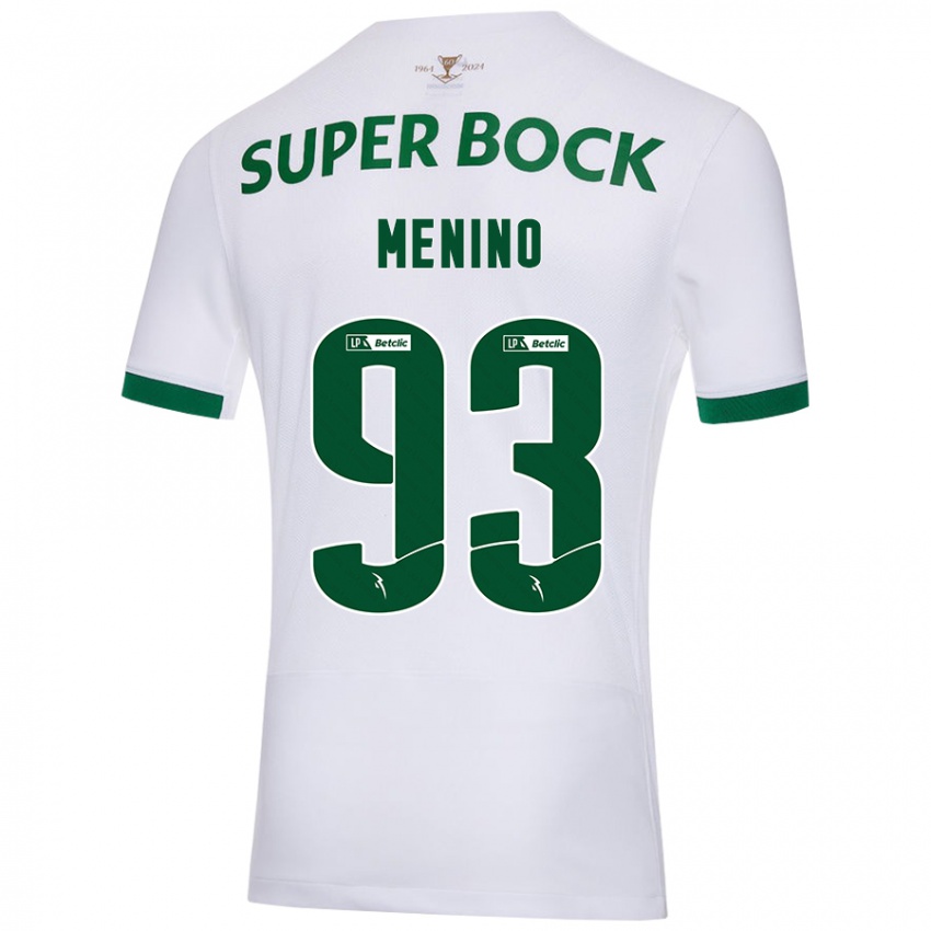 Niño Camiseta Miguel Menino #93 Blanco Verde 2ª Equipación 2024/25 La Camisa Argentina