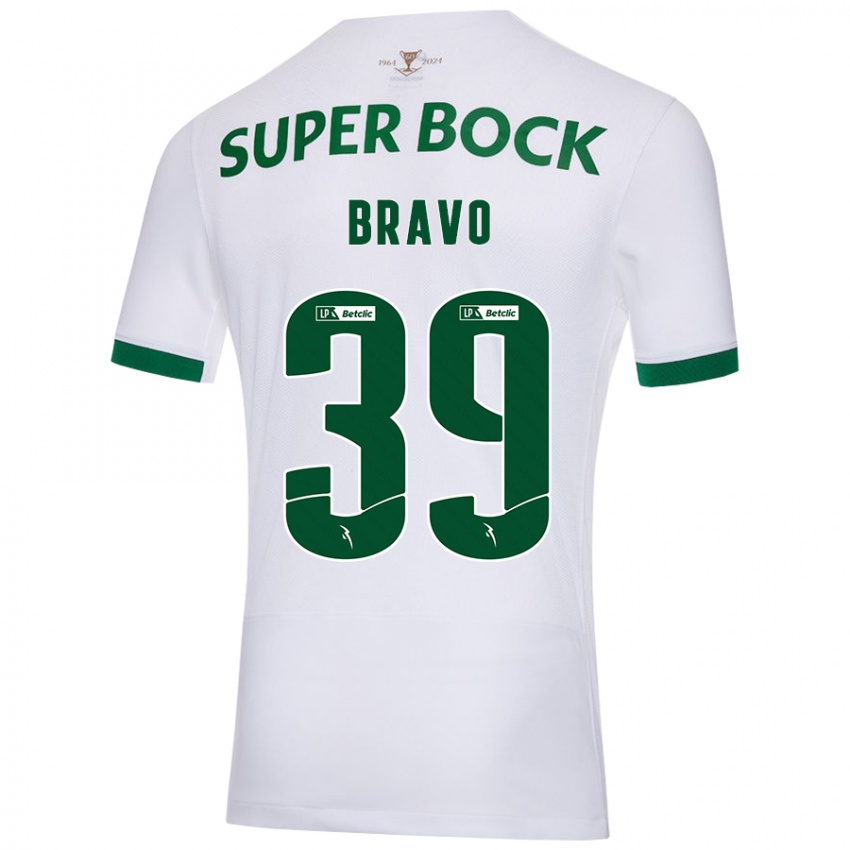 Niño Camiseta Bravo #39 Blanco Verde 2ª Equipación 2024/25 La Camisa Argentina