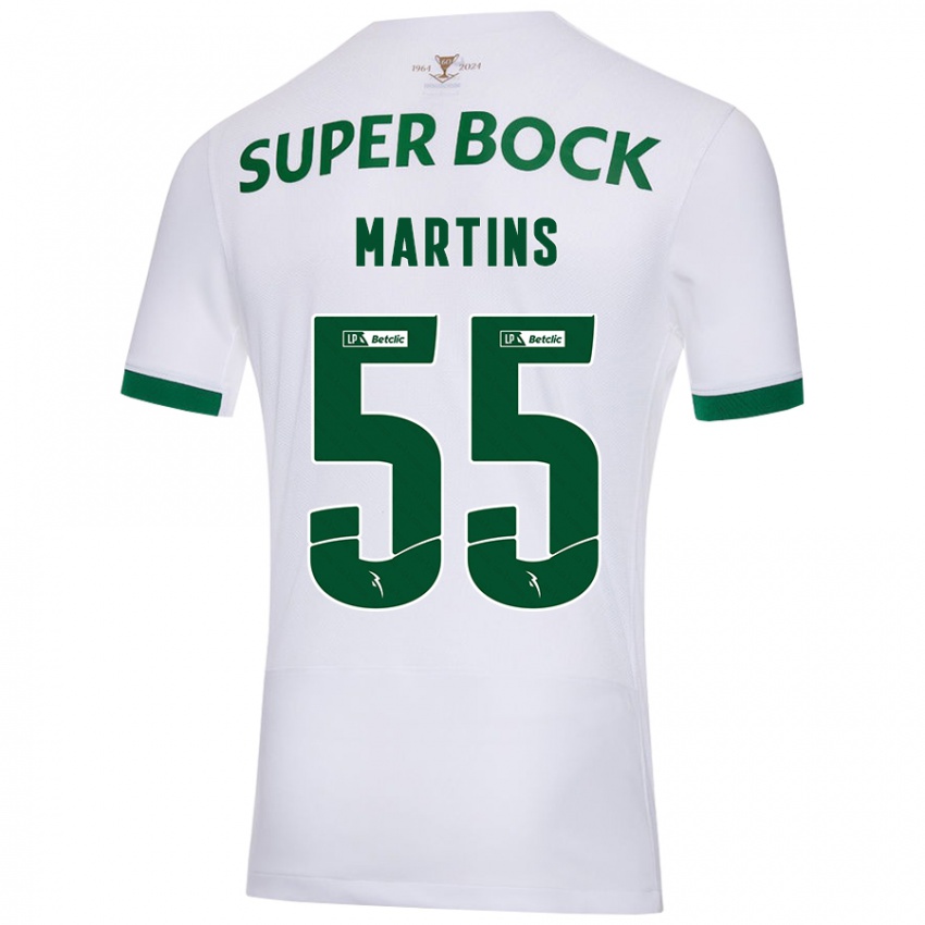 Niño Camiseta Carolina Martins #55 Blanco Verde 2ª Equipación 2024/25 La Camisa Argentina