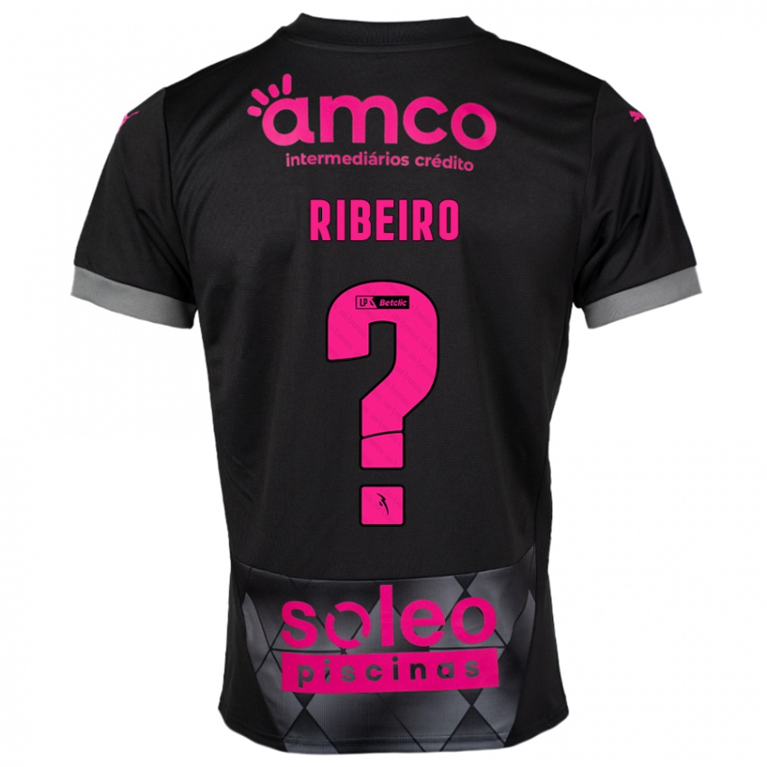 Niño Camiseta Yuri Ribeiro #0 Negro Rosa 2ª Equipación 2024/25 La Camisa Argentina