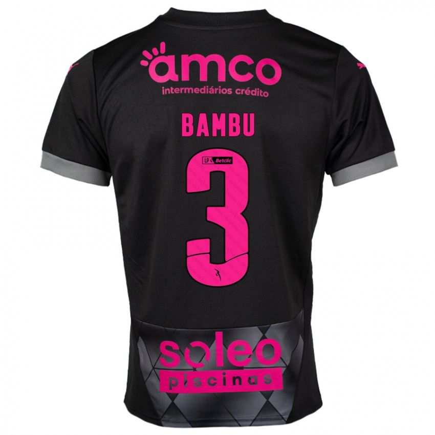 Niño Camiseta Robson Bambu #3 Negro Rosa 2ª Equipación 2024/25 La Camisa Argentina