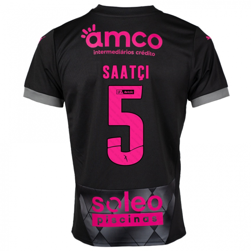 Niño Camiseta Serdar Saatçı #5 Negro Rosa 2ª Equipación 2024/25 La Camisa Argentina