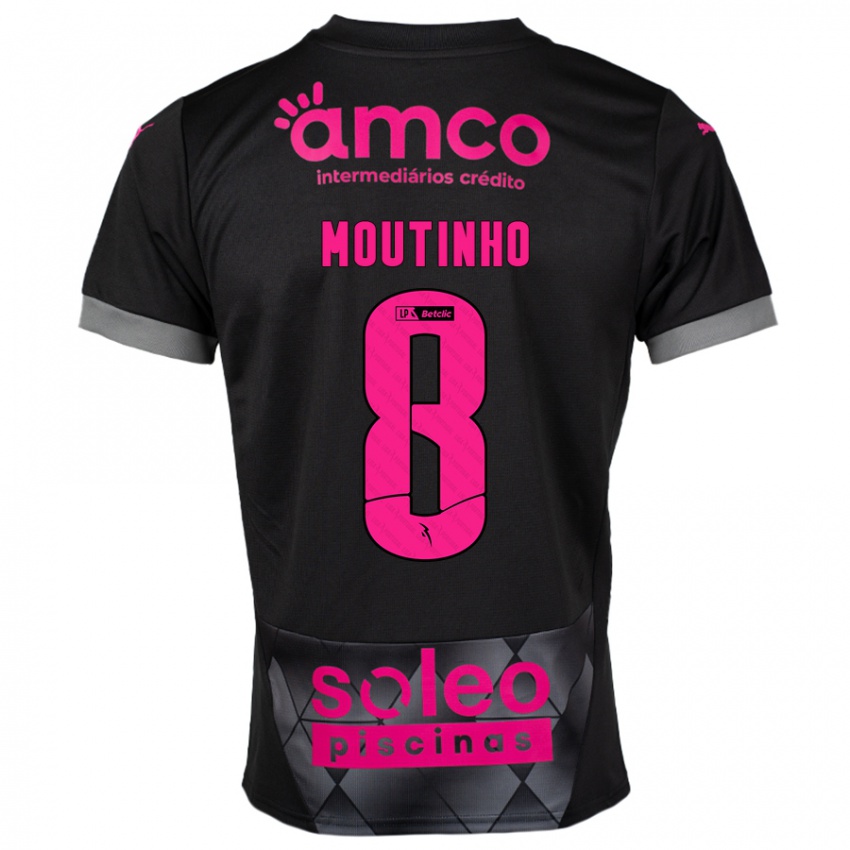 Niño Camiseta João Moutinho #8 Negro Rosa 2ª Equipación 2024/25 La Camisa Argentina