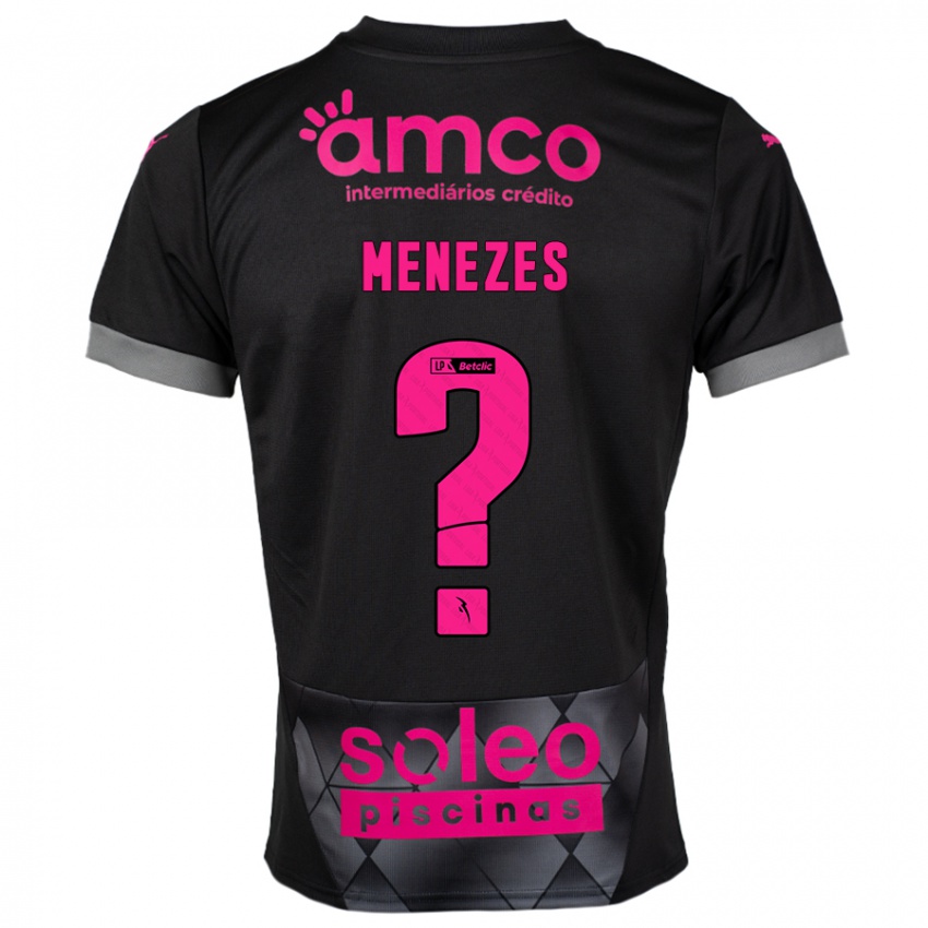 Niño Camiseta Gabriel Menezes #0 Negro Rosa 2ª Equipación 2024/25 La Camisa Argentina