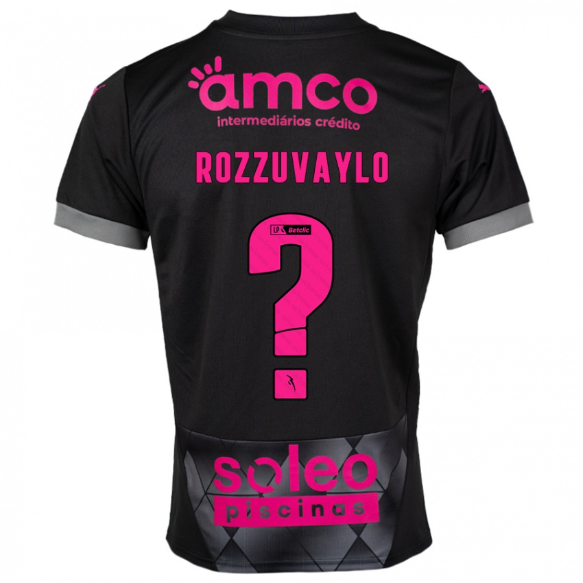 Niño Camiseta Dani Rozzuvaylo #0 Negro Rosa 2ª Equipación 2024/25 La Camisa Argentina