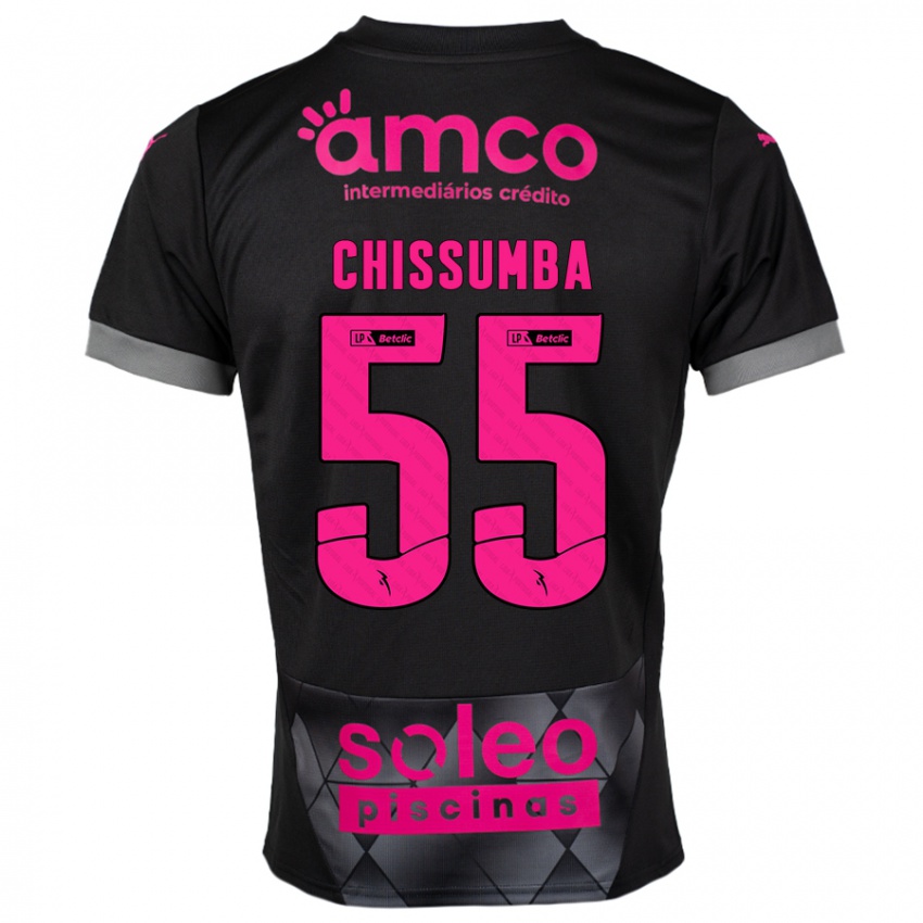 Niño Camiseta Chissumba #55 Negro Rosa 2ª Equipación 2024/25 La Camisa Argentina