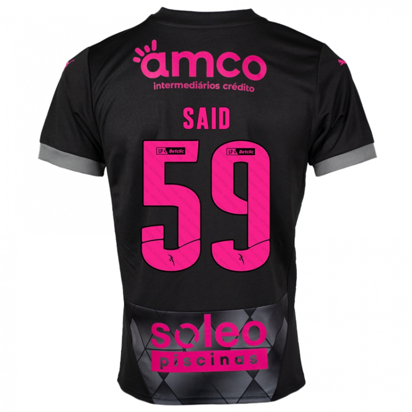 Niño Camiseta Yan Said #59 Negro Rosa 2ª Equipación 2024/25 La Camisa Argentina