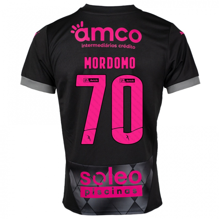 Niño Camiseta Mordomo #70 Negro Rosa 2ª Equipación 2024/25 La Camisa Argentina