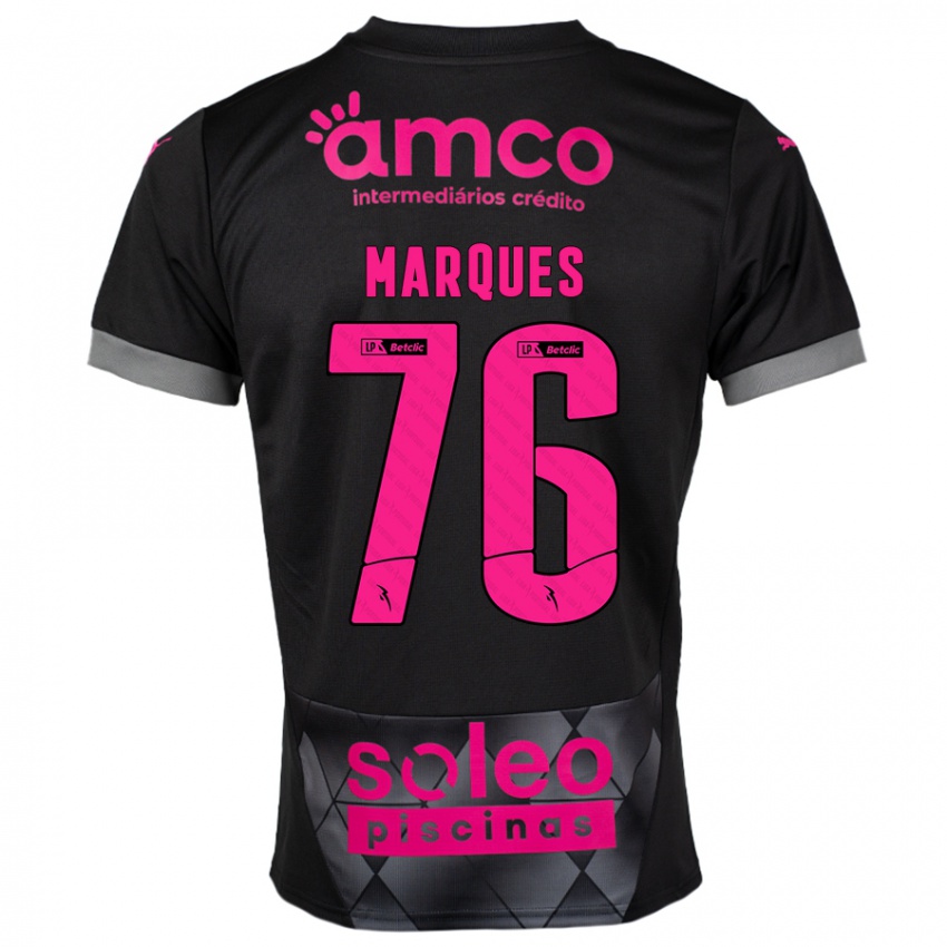 Niño Camiseta Tomás Marques #76 Negro Rosa 2ª Equipación 2024/25 La Camisa Argentina