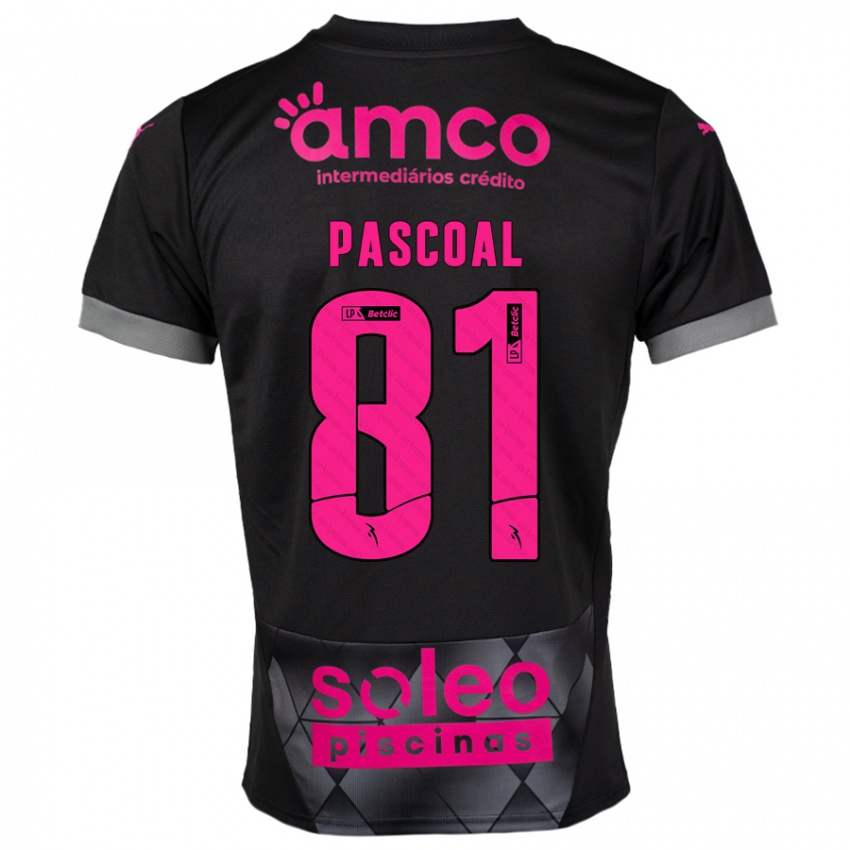 Niño Camiseta Fodé Pascoal #81 Negro Rosa 2ª Equipación 2024/25 La Camisa Argentina