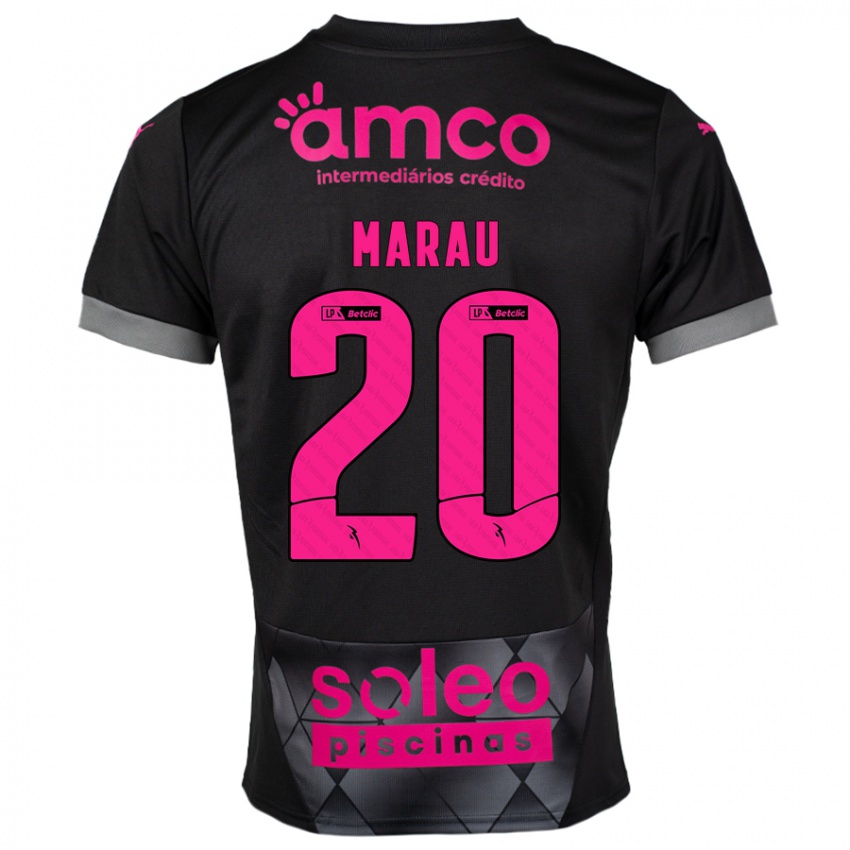 Niño Camiseta Madalena Marau #20 Negro Rosa 2ª Equipación 2024/25 La Camisa Argentina