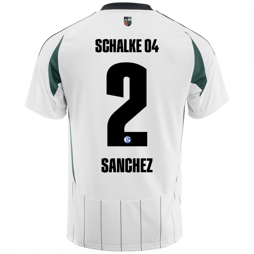 Niño Camiseta Felipe Sánchez #2 Blanco Verde 2ª Equipación 2024/25 La Camisa Argentina