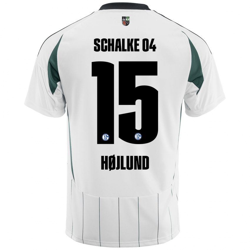 Niño Camiseta Emil Højlund #15 Blanco Verde 2ª Equipación 2024/25 La Camisa Argentina