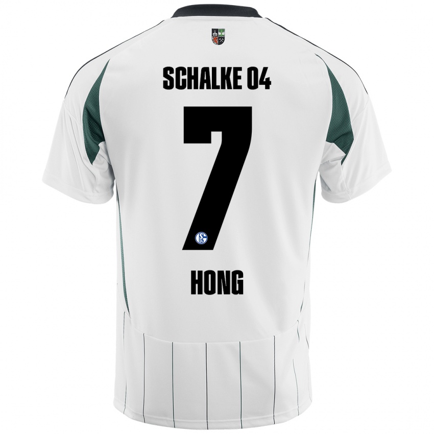 Niño Camiseta Seok-Ju Hong #7 Blanco Verde 2ª Equipación 2024/25 La Camisa Argentina