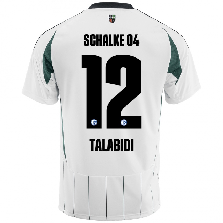 Niño Camiseta Malik Talabidi #12 Blanco Verde 2ª Equipación 2024/25 La Camisa Argentina