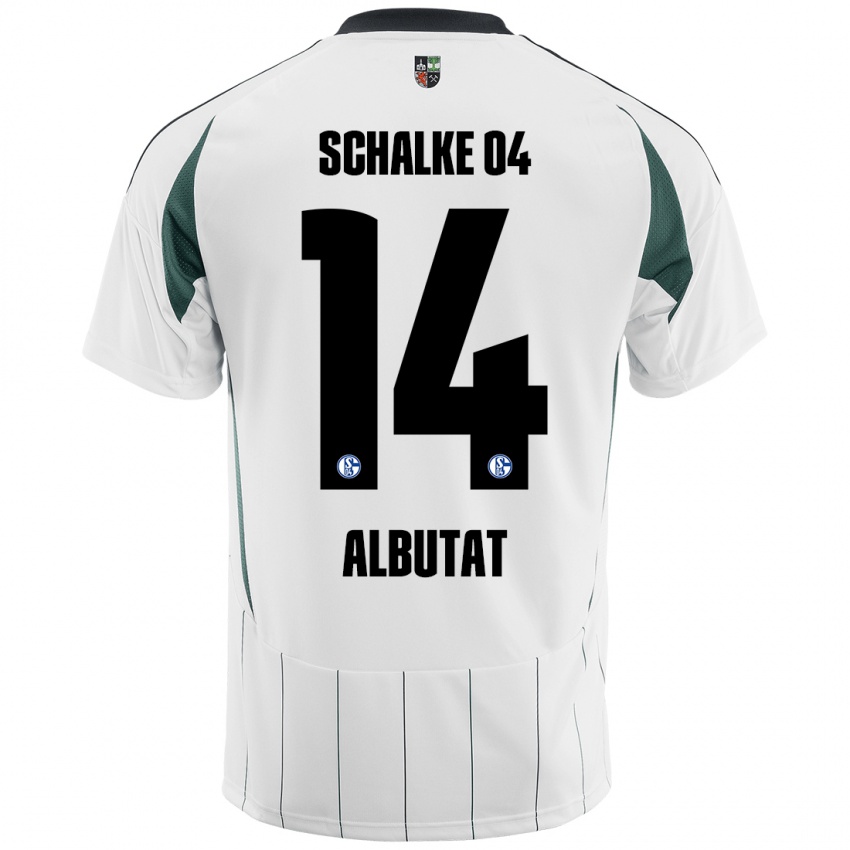 Niño Camiseta Tim Albutat #14 Blanco Verde 2ª Equipación 2024/25 La Camisa Argentina