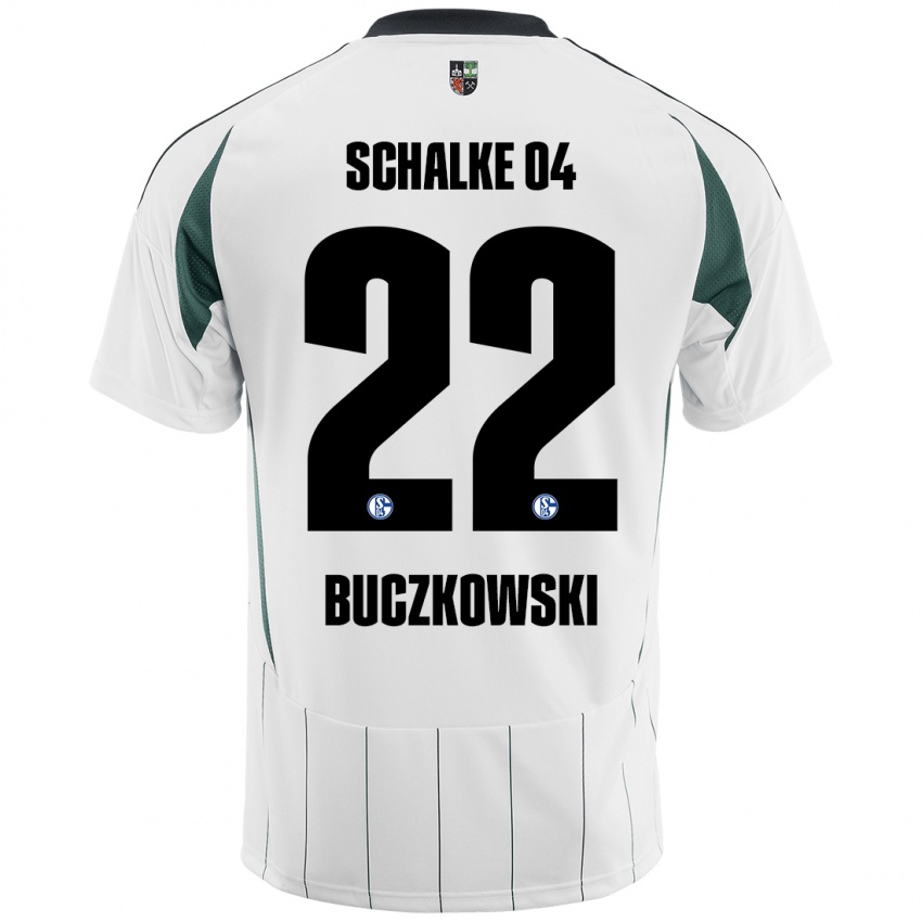 Niño Camiseta Philip Buczkowski #22 Blanco Verde 2ª Equipación 2024/25 La Camisa Argentina